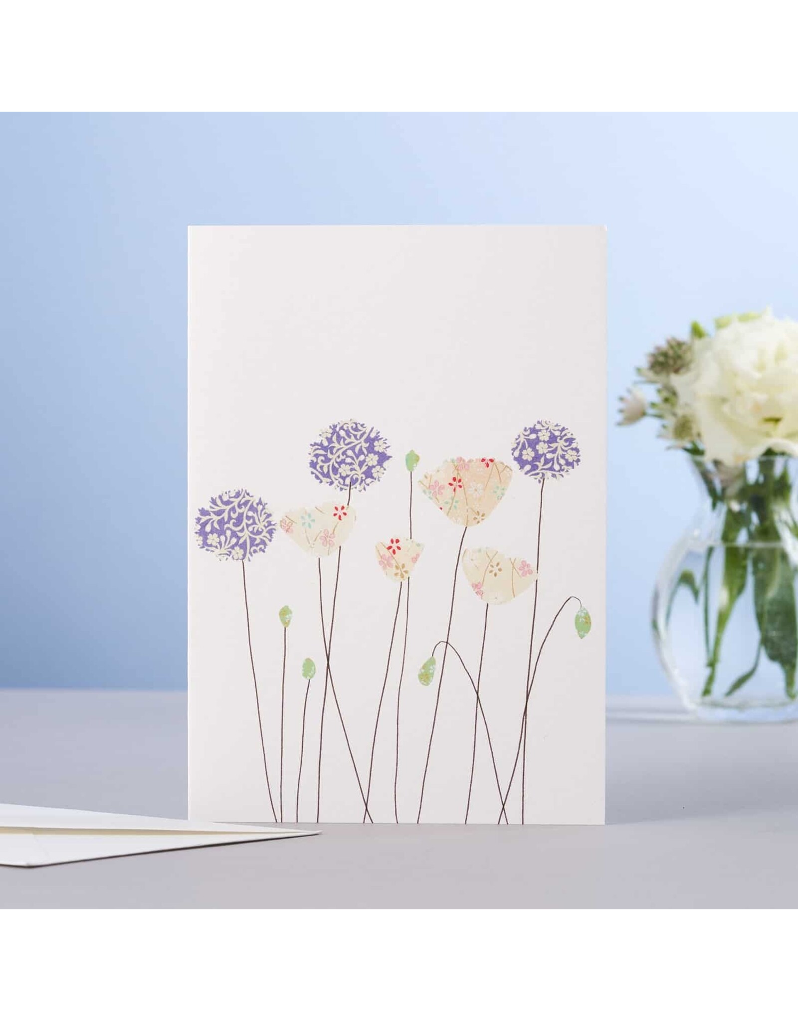 Eloise Hall Wenskaart - Poppies & Alliums - Dubbele Kaart + Envelop