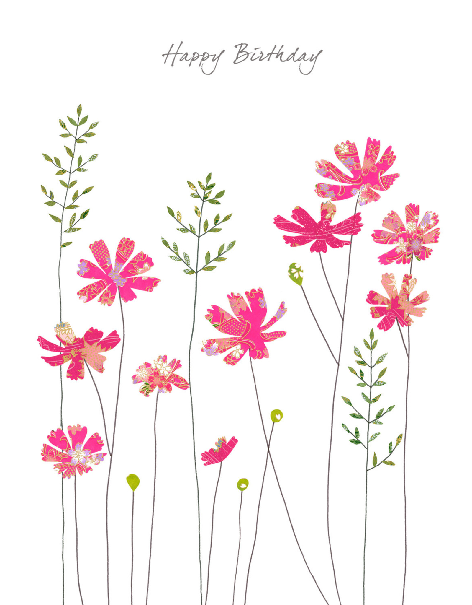 Eloise Hall Wenskaart - Cosmos, Happy Birthday - Dubbele Kaart + Envelop