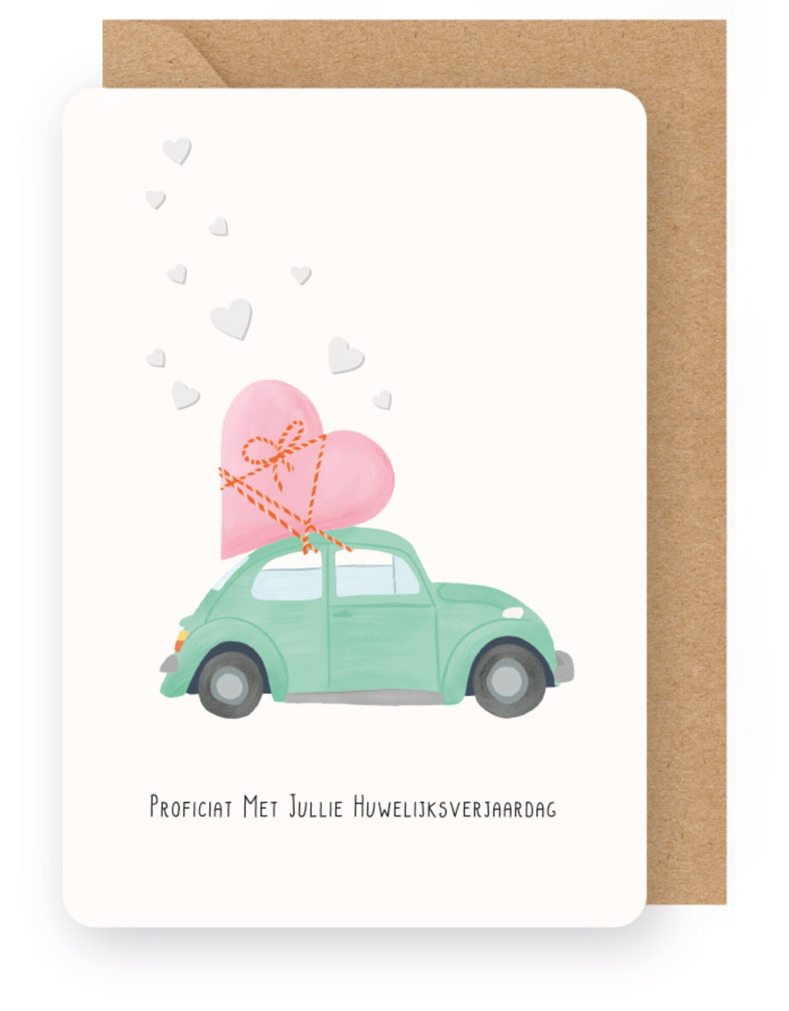 Enfant Terrible Wenskaart - Proficiat met jullie huwelijksverjaardag - Dubbele kaart + Envelop