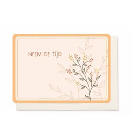 Enfant Terrible Wenskaart - Neem je tijd - Dubbele Kaart + Envelop