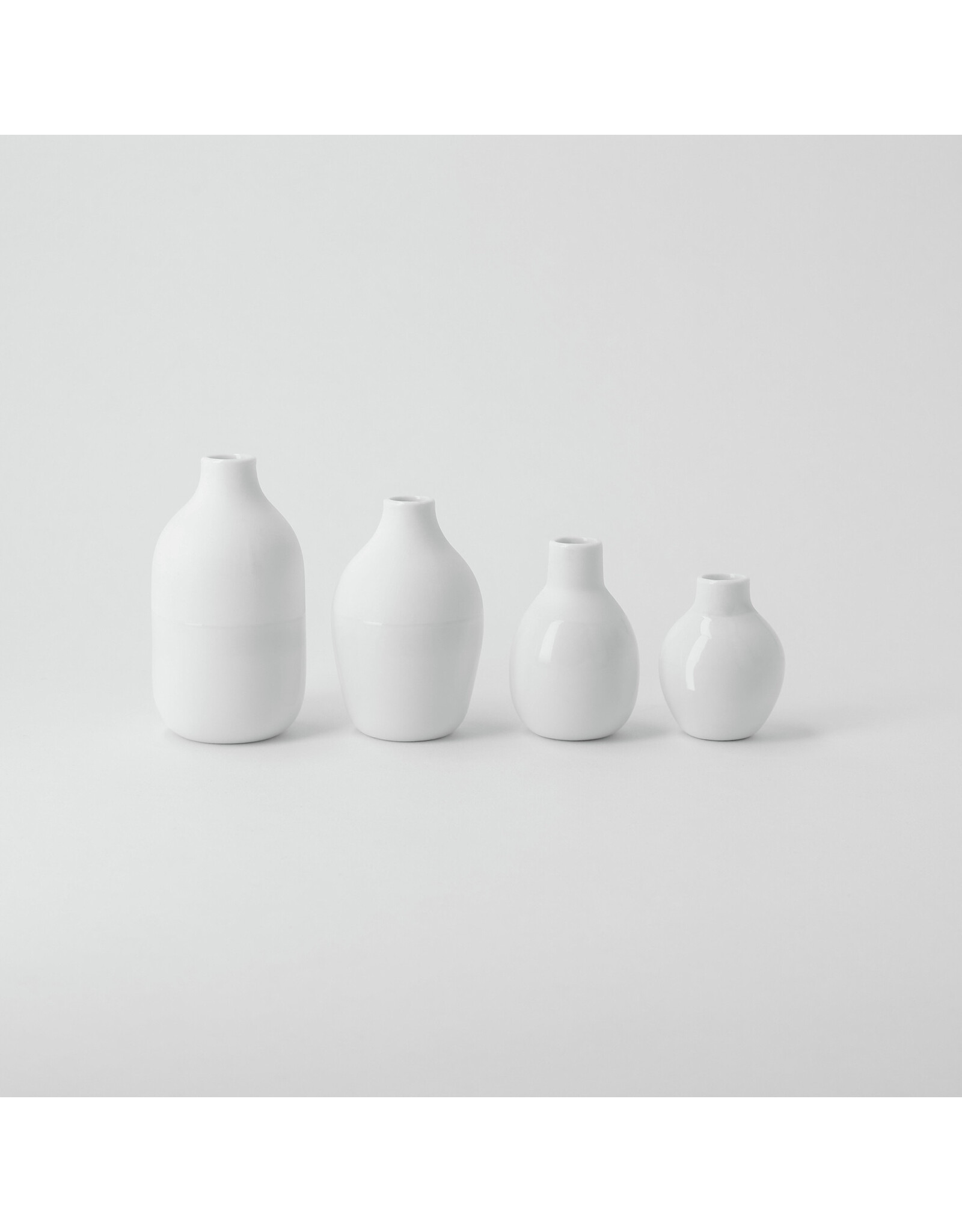 Raeder Plukselvaasje 2.0 - Wit -  4st - Hoogte 4-8 cm