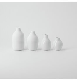 Raeder Plukselvaasje 2.0 - Wit -  4st - Hoogte 4-8 cm