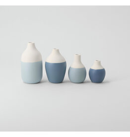 Raeder Plukselvaasje 2.0 - Blauw -  4st - Hoogte 4-8 cm