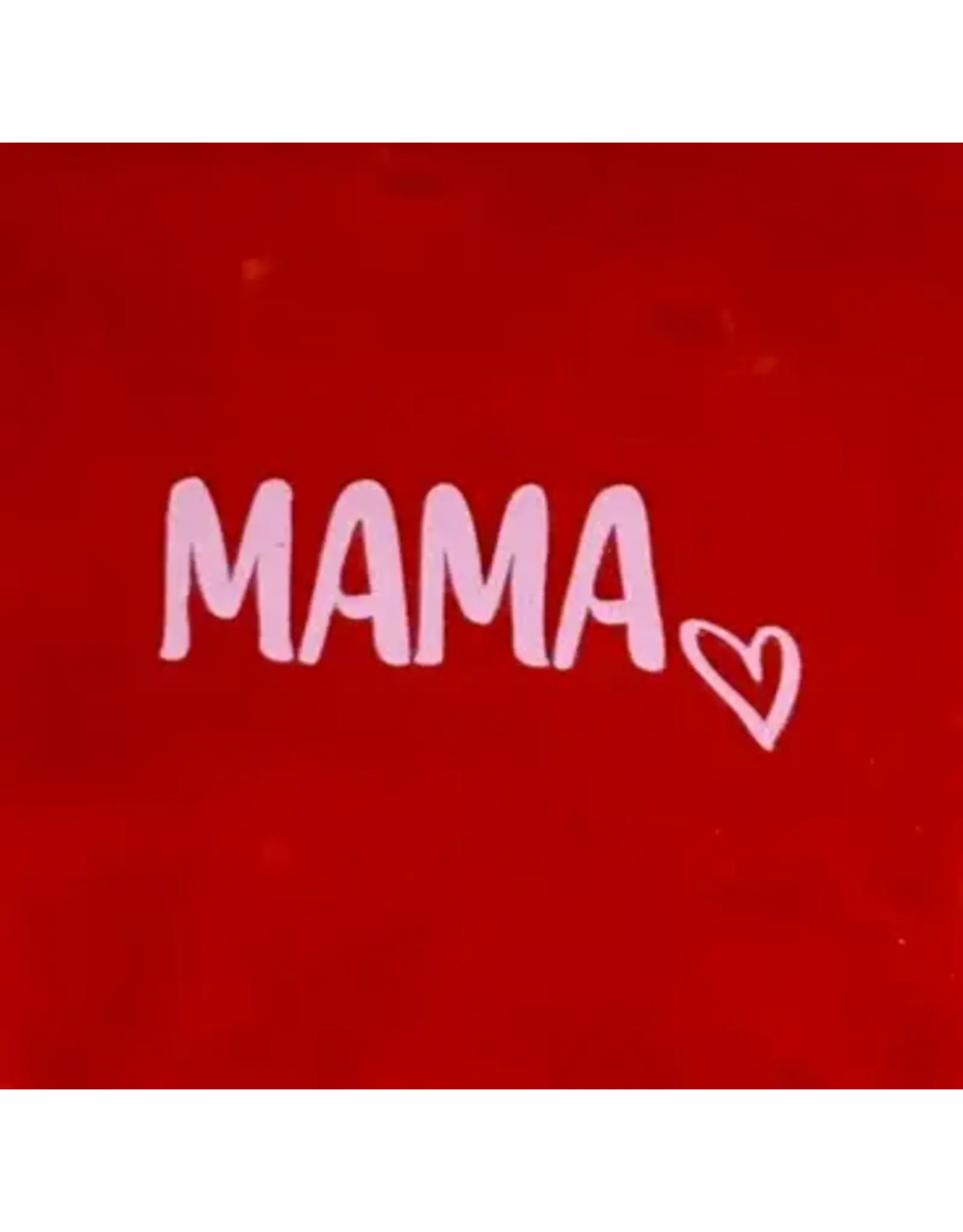 Yett Tegeltje - Mama (hartje), Rood/Roze - 10x10