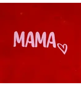 Yett Tegeltje - Mama (hartje), Rood/Roze - 10x10