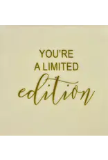 Yett Tegeltje - You're a limited edition, Crème/Goud - 10x10