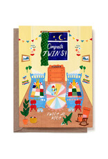 Reddish Design Wenskaart - Twins - Dubbele kaart + Envelop