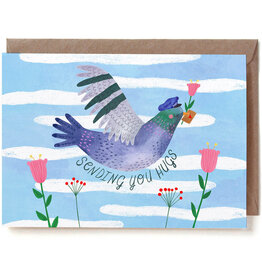 Reddish Design Wenskaart - Mail Pigeon - Dubbele kaart + Envelop