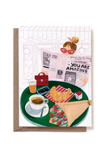 Reddish Design Wenskaart - Amazing News - Dubbele kaart + Envelop