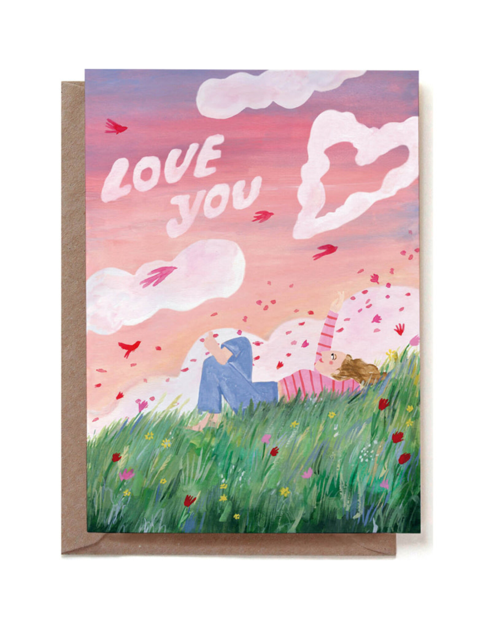 Reddish Design Wenskaart - Day Dreamer - Dubbele kaart + Envelop