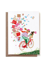 Reddish Design Wenskaart - Sending Love Bike - Dubbele kaart + Envelop