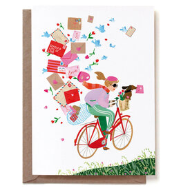 Reddish Design Wenskaart - Sending Love Bike - Dubbele kaart + Envelop