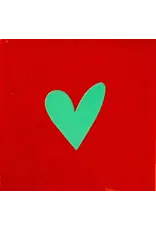 Yett Tegeltje - Hartje (dicht) Rood/Appelgroen - 10x10
