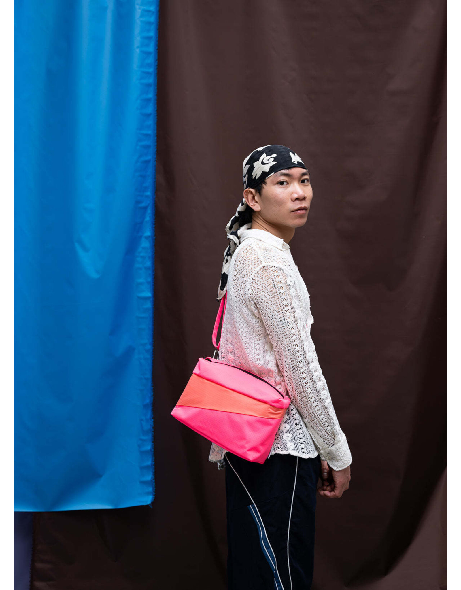 Susan Bijl Bum Bag M - Fluo Pink & Coral - 19 x 28 x 8,5