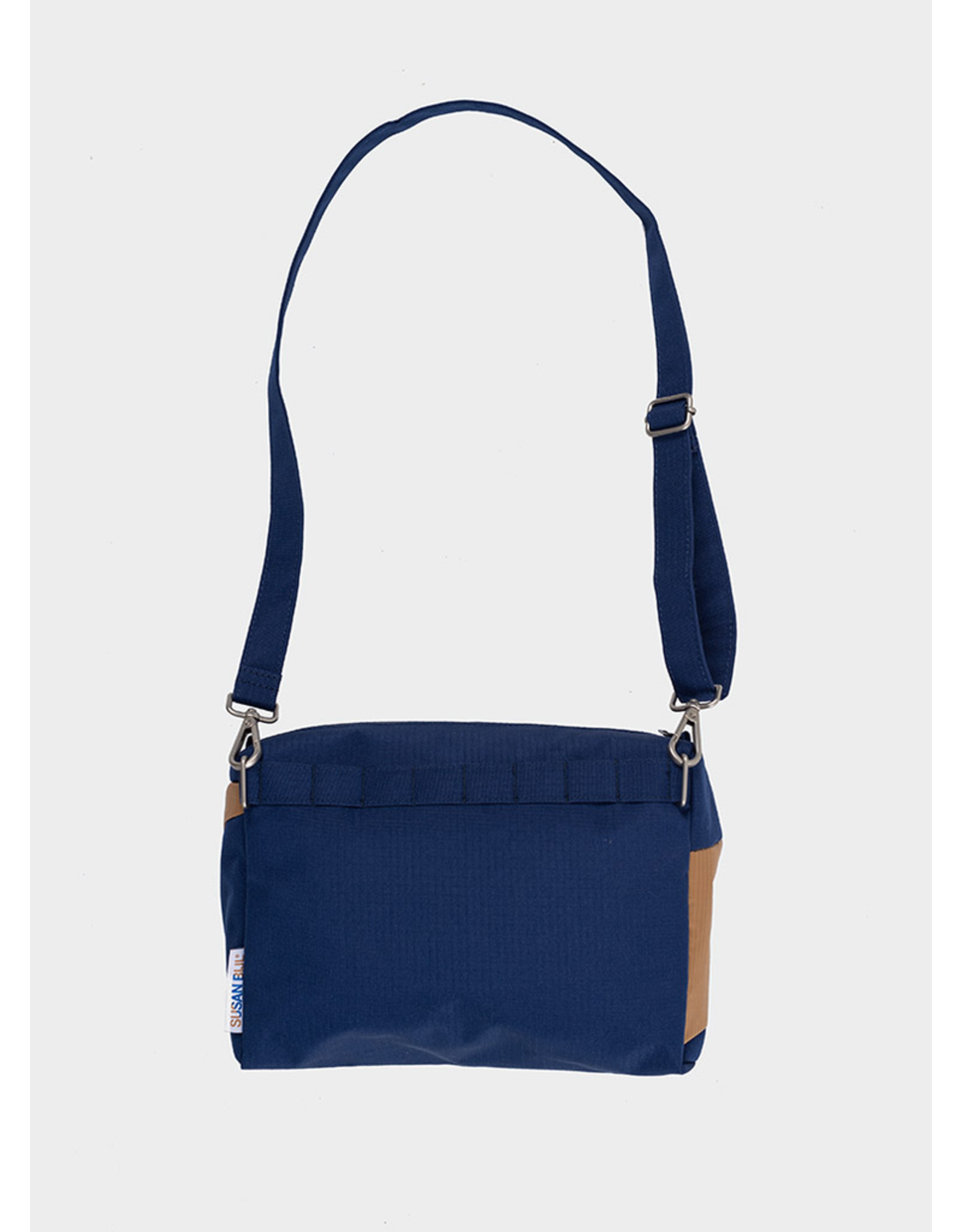 Susan Bijl Bum Bag M, Navy & Camel - 19 x 28 x 8,5