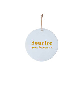 Poussière des rues Medaillon, Sourire - Goud - Ø 6cm