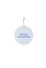 Poussière des rues Medaillon, No rain no flowers - Blauw - Ø 6cm