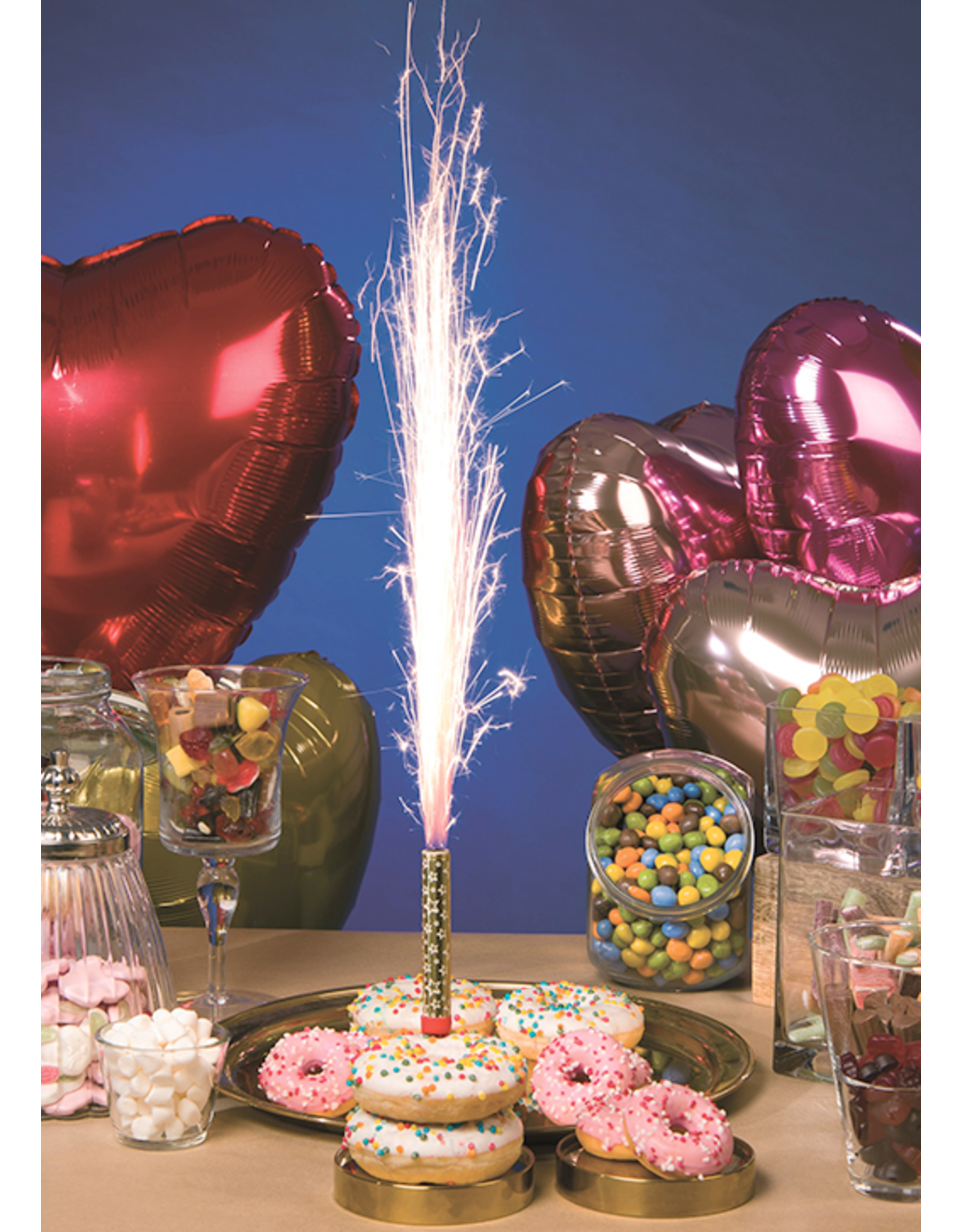 Wondercandle Taart Vuurwerk - Goud - 3st