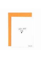 Studio Flash Wenskaart - How old? - Letterpress Kaart + Envelop