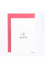Studio Flash Wenskaart - Congrats +1 - Letterpress Kaart + Envelop