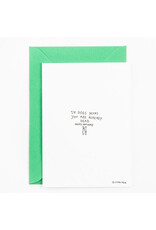 Studio Flash Wenskaart - In dogs years you are dead - Letterpress Kaart + Envelop