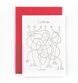 Studio Flash Wenskaart - I wish you... - Letterpress Kaart + Envelop