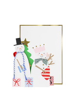 Meri Meri Wenskaart - Snowman family Concertina + Envelop