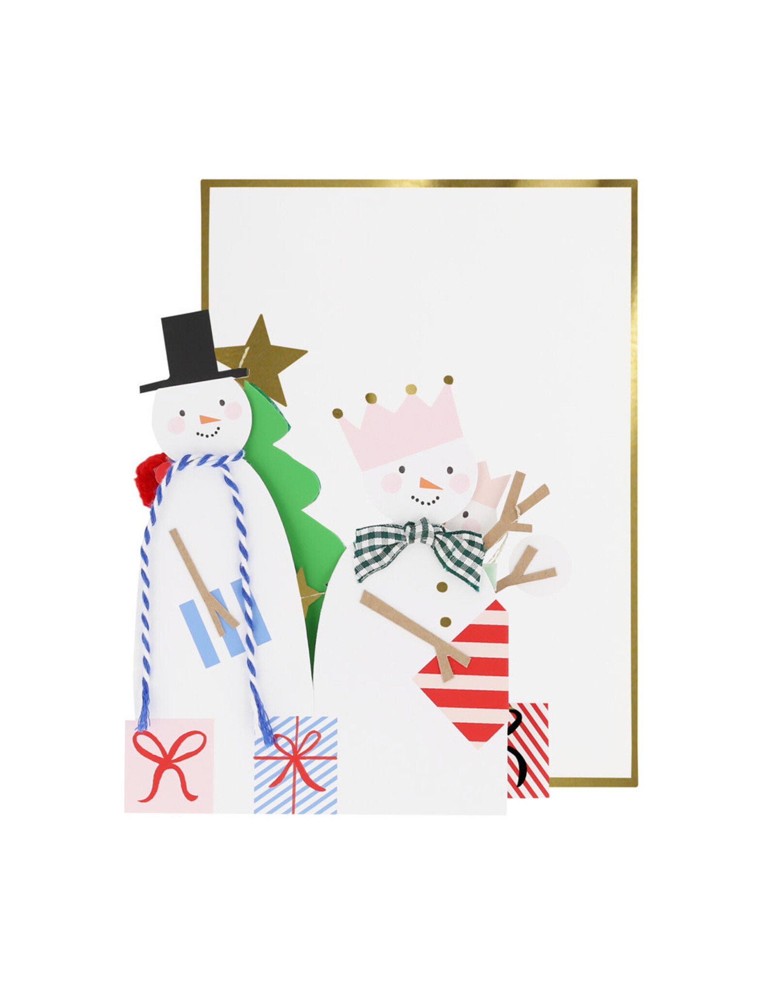 Meri Meri Wenskaart - Snowman family Concertina + Envelop