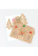 Meri Meri Wenskaart - Pop Up Gingerbread House Card + Envelop