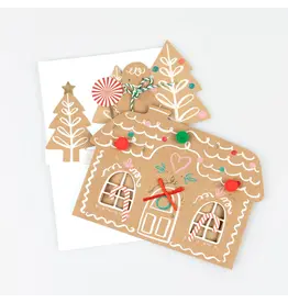Meri Meri Wenskaart - Pop Up Gingerbread House Card + Envelop