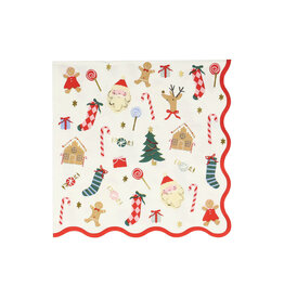 Meri Meri Servetten L  - Jolly Christmas - 16st