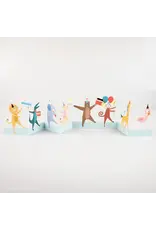 Meri Meri Wenskaart - Animal Parade Concertina + Envelop