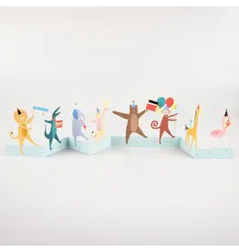 Meri Meri Wenskaart - Animal Parade Concertina + Envelop