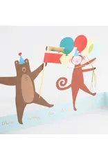 Meri Meri Wenskaart - Animal Parade Concertina + Envelop