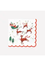 Meri Meri Servetten L - Santa, Sleigh & Reindeer - 16st