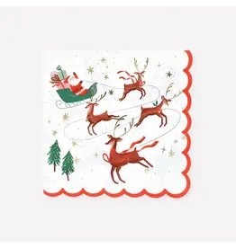 Meri Meri Servetten L - Santa, Sleigh & Reindeer - 16st