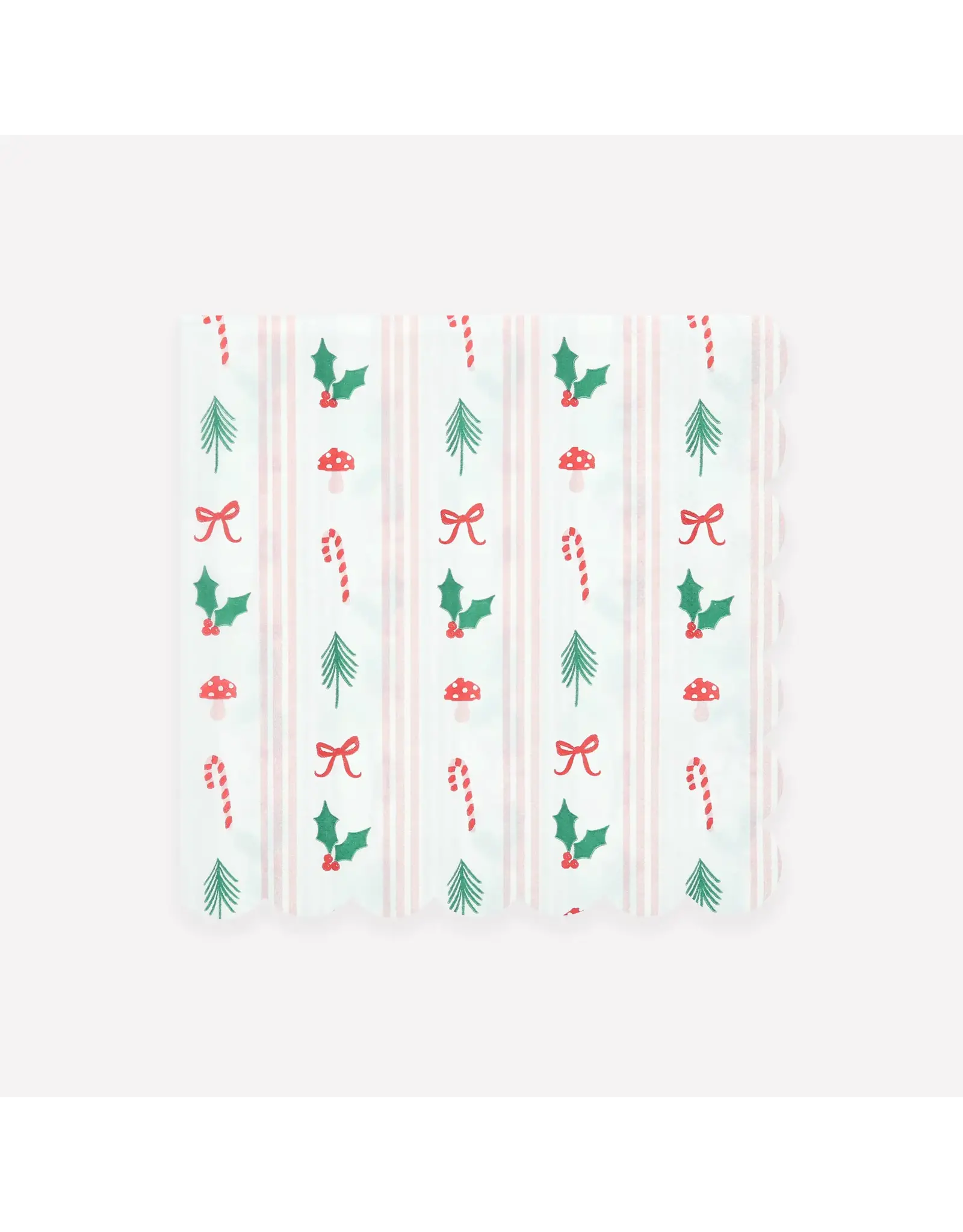 Meri Meri Servetten L - Festive Icon Stripes - 16st