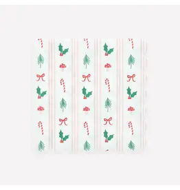 Meri Meri Servetten L - Festive Icon Stripes - 16st