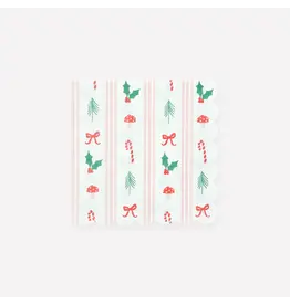 Meri Meri Servetten S - Festive Icon Stripes - 16st