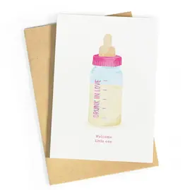 Studio Zwoane Wenskaart - Drunk in love, Roze - Dubbele kaart + Envelop