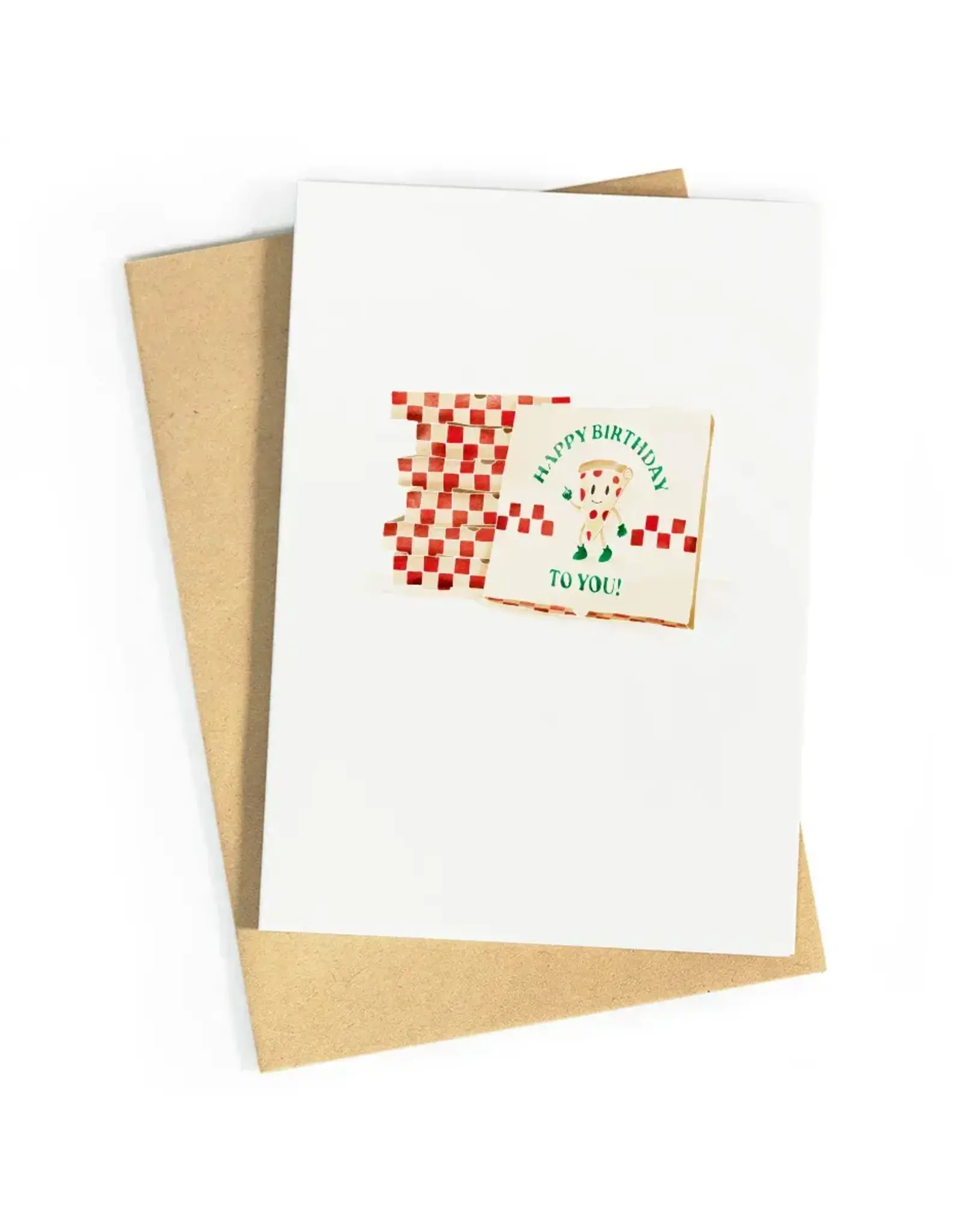 Studio Zwoane Wenskaart - Pizzadozen - Dubbele kaart + Envelop