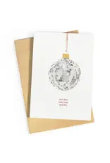 Studio Zwoane Wenskaart - Let this new year sparkle - Dubbele kaart + Envelop