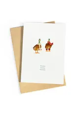 Studio Zwoane Wenskaart - Warme winter wensen - Dubbele kaart + Envelop
