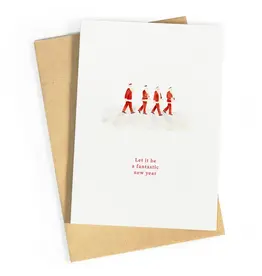 Studio Zwoane Wenskaart - Kerst - Let it be a fantastic new year - Dubbele kaart + Envelop
