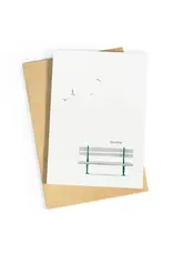 Studio Zwoane Wenskaart - Rouw bankje - Dubbele kaart + Envelop