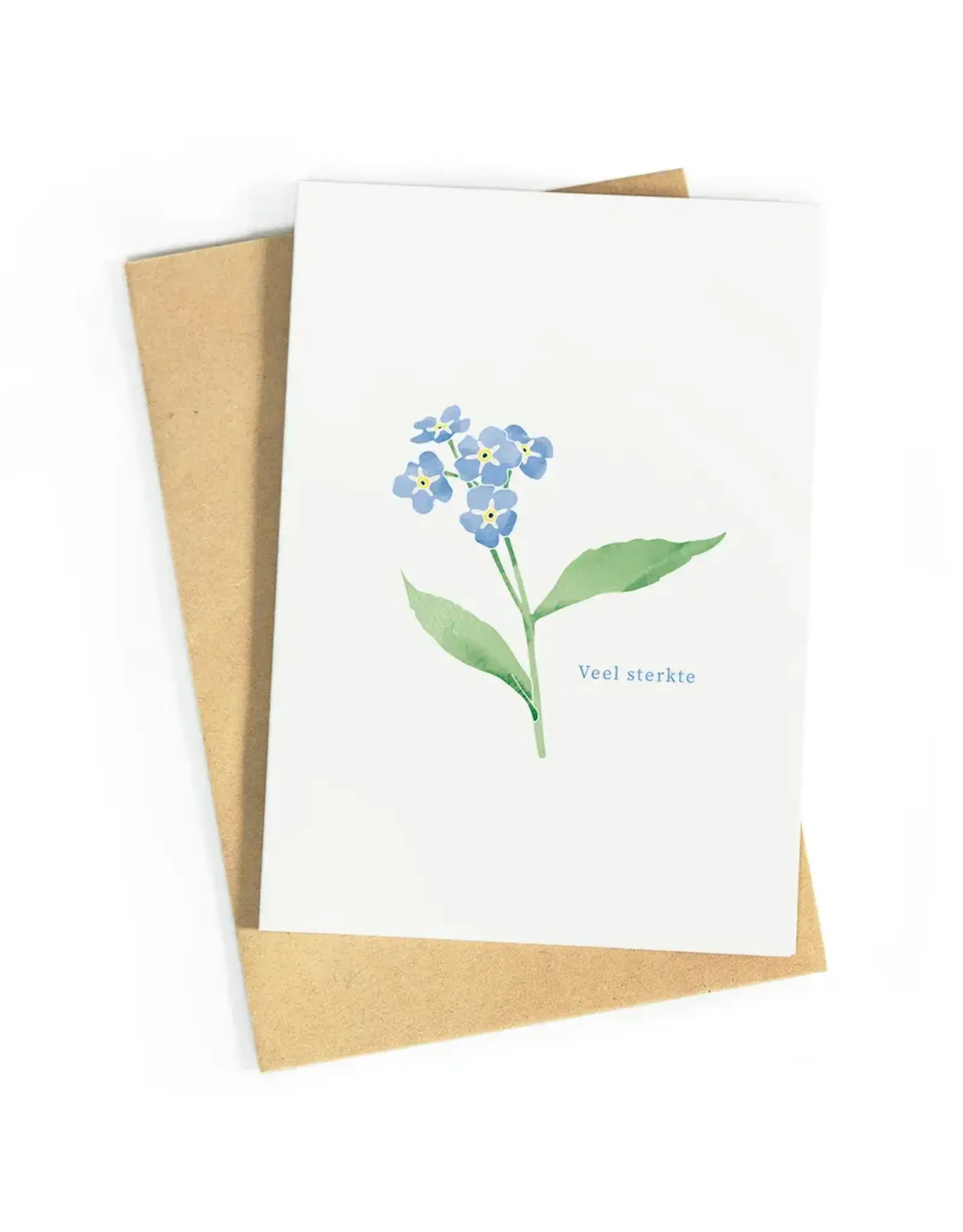 Studio Zwoane Wenskaart - Veel sterkte - Dubbele kaart + Envelop