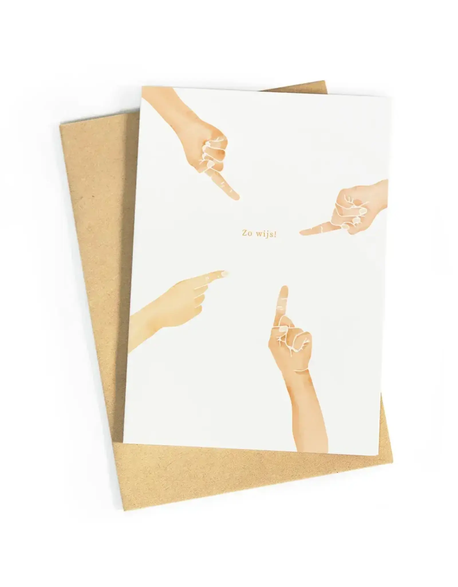 Studio Zwoane Wenskaart - Zo wijs - Dubbele kaart + Envelop