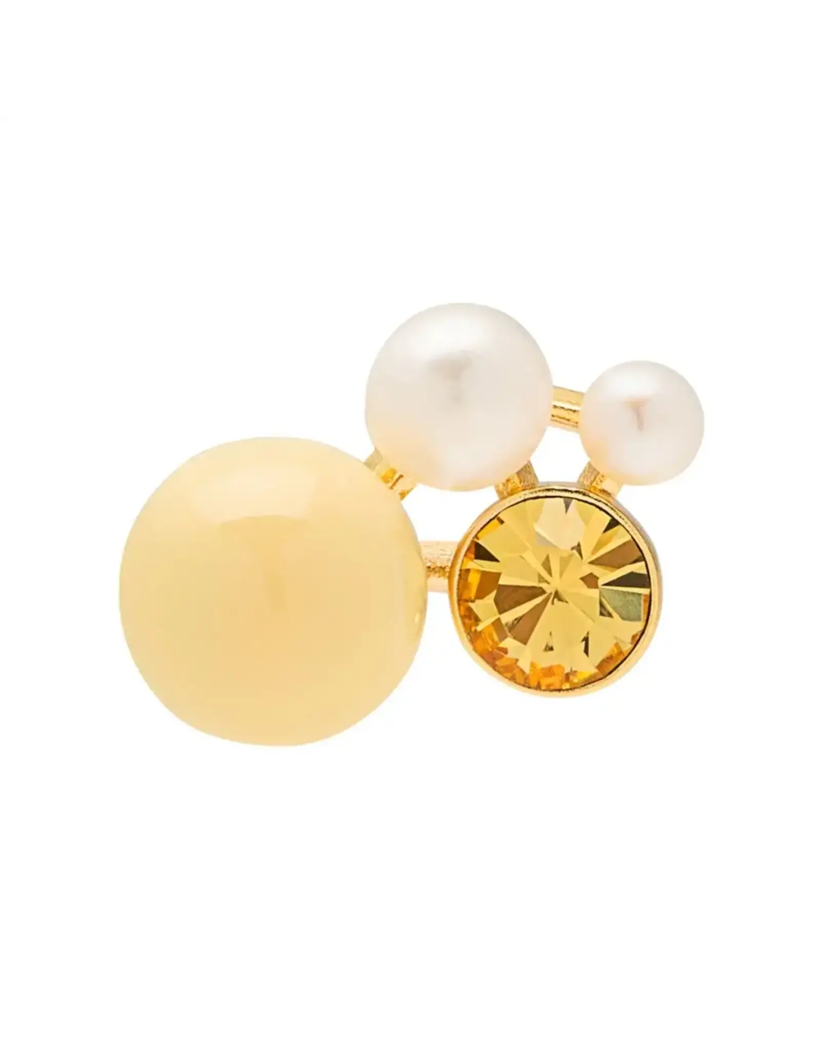 Lulu Copenhagen Oorbel Stud - Bouquet Lemon - Goud - Single