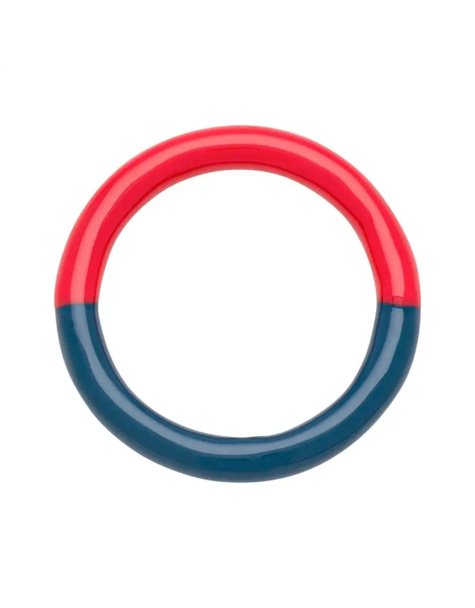 Lulu Copenhagen Double Color Ring - Retro Dark Blue/ Hot Coral