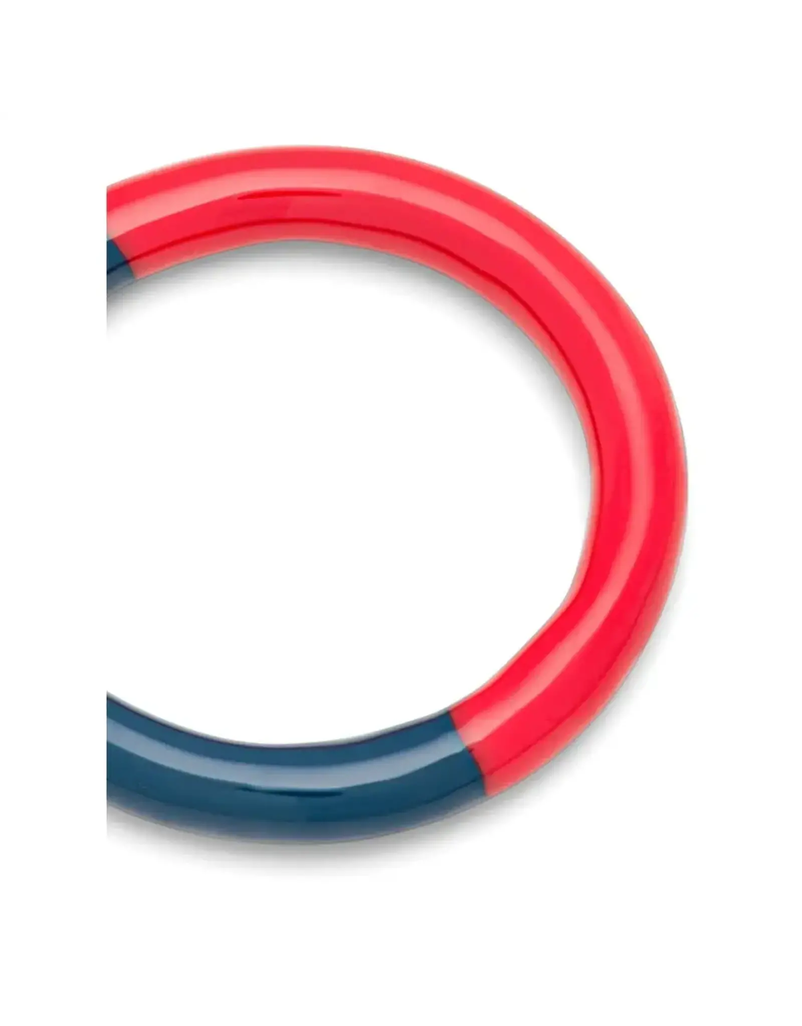 Lulu Copenhagen Double Color Ring - Retro Dark Blue/ Hot Coral